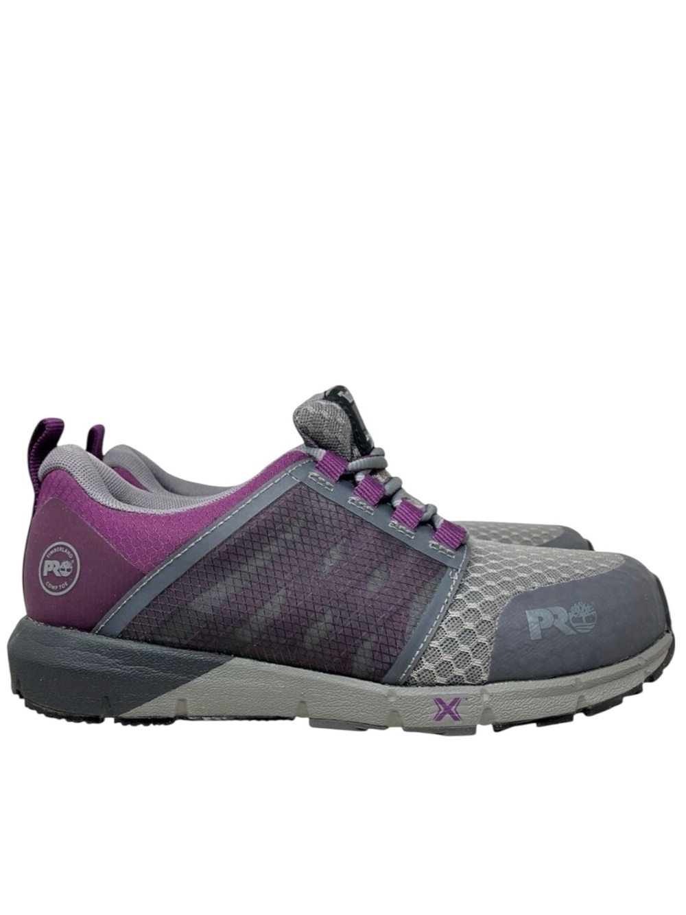 Timberland PRO Radius Gray Composite Safety Toe‎ Purple Work Shoes